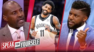 Kyrie Irving returns to Nets opts into 365M player option  NBA  SPEAK FOR YOURSELF [upl. by Yuk]