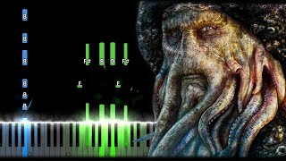 Davy Jones Theme from Pirates Of The Caribbean Piano Tutorial [upl. by Yeffej269]