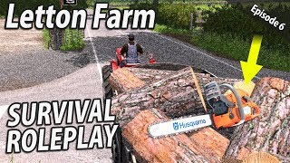 LET LOOSE WITH A CHAINSAW  Survival Roleplay  Farming Simulator 17  Letton Farm  Ep 6 [upl. by Alyakem]