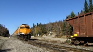 Agawa Canyon Train at Frater 08OCT2010 [upl. by Kcirdaed]