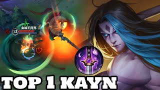 Wild Rift Kayn  Top 1 Kayn Gameplay Rank Challenger [upl. by Rodablas]