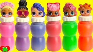 Genie Teaches Colors With LOL Surprise Dolls Slime Bottle Surprises [upl. by Karla]