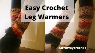 Easy crochet leg warmers video tutorial How to crochet leg warmers for beginners [upl. by Luapleahcim]