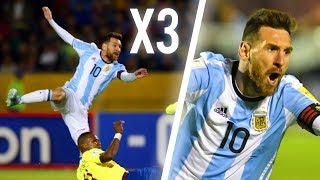 6 Triplés MAGIQUES de Lionel Messi [upl. by Tfat]