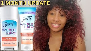 30 DAYS using SECRET WHOLE BODY DEODORANT review  1 Month Update  HYGIENE PRODUCT MUST HAVE [upl. by Uhsoj]