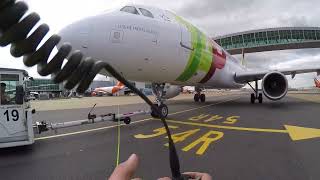 POV Airbus A320 pushback and start up [upl. by Moulton336]