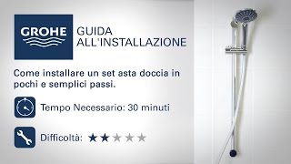 Come installare un set asta doccia Grohe in pochi passaggi [upl. by Eniad]