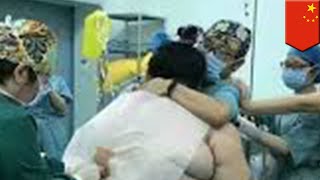 Pregnant Chinese woman shocks doctors with 2inchthick body fat  TomoNews [upl. by Tinya]