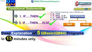 If statement in QBasic  if then  if then else in qbasic with program  Conditional Statements qb64 [upl. by Artina]