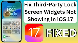 Fix Third Party Lock Screen Widgets Not Showing On iPhone iOS 17 [upl. by Dalia]