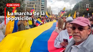 Marchas contra el gobierno Petro en Bogotá así avanzan las movilizaciones  El Espectador [upl. by Anileda]