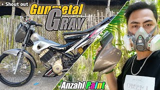 Gunmetal gray by Anzahl paint  Bagong kulay ni Raider 150  Tutorial  Bobwerkz mmvlog [upl. by Max714]