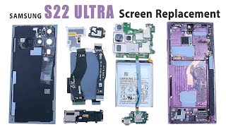 Samsung Galaxy S22 Ultra screen replacement disassembling [upl. by Clywd]