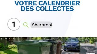 Votre calendrier des collectes  sherbrookecacollectes [upl. by Asiuqram]