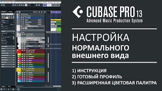 Cubase 13  настройка внешнего вида готовый профиль  палитра [upl. by Etnoel]