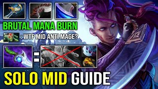 How to Solo Mid AM in 737c with First Item Vanguard  Diffusal Max Mana Burn Deleted Medusa Dota 2 [upl. by Amadas53]