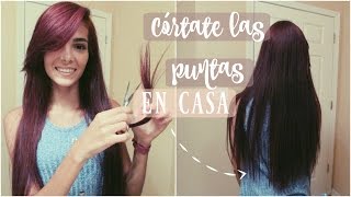 COMO HACERTE EL CORTE BOB TU MISMA  Despunte de cabello corto  MELENA [upl. by Zaslow671]