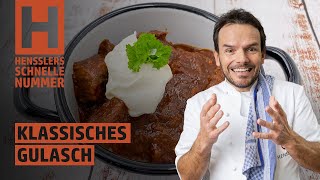 Schnelles Klassisches Gulasch Rezept von Steffen Henssler [upl. by Ynettirb]