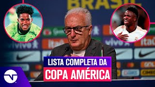 VEJA A CONVOCAÇÃO DE DORIVAL JR PARA A COPA AMÉRICA E A COLETIVA COMPLETA [upl. by Paxon]