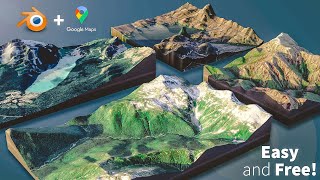 How to Create 3D Terrain with Google Maps and Blender [upl. by Katuscha]