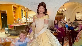 Meeting Belle Aurora Tiana Ariel and Snow White at Akershus Royal Banquet Hall [upl. by Godewyn]