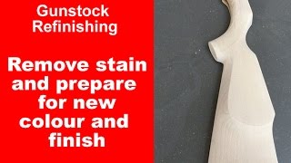 Stock refinishing  removing the old stain and preparation [upl. by Wendel988]