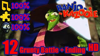 Banjo Kazooie HD 100 Walkthrough Part 12  Final Grunty Battle amp Ending Credits [upl. by Laurena688]