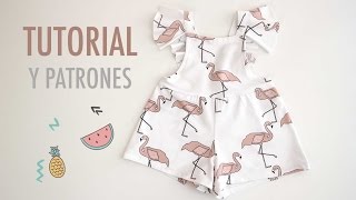 DIY Costura y patrones mono de flamencos ropa para niños [upl. by Ylreveb]