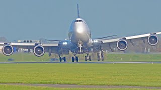 SPECTACULAR HEAVY STORM LANDINGS Winds up to 100kmh Amsterdam Schiphol Airport [upl. by Arnaud]