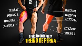 TREINO COMPLETO DE PERNA COM TODOS OS EXERCÃCIOS  FICHA DE TREINO [upl. by Melborn409]