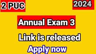 2nd puc exam 3 online registration application 2024 karnataka board [upl. by Lurie]