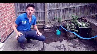 How to Drain a Flooded Patio Using a Water Pump [upl. by Cis]