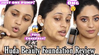 Omg 😱 My First Expensive Foundation Huda Beauty Faux Foundation Review Is it Full coverage [upl. by Eyk]