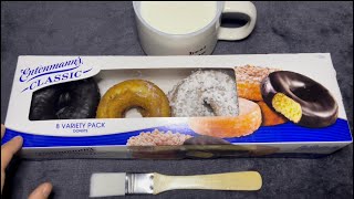 ASMR Entenmann’s Classic 8 Variety Pack Donuts With Milk [upl. by Farrow]