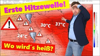 Brachiale Hitzeblase nach Schafskälte GFS mit Extremhitze 37 °C im Osten Mittendrin UNWETTER [upl. by Pacificia]