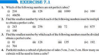 Chapter 7 Cube and Cube Roots  Full Exercise 71 amp Basic  Class 8 Maths  RBSE CBSE NCERT [upl. by Ehcnalb]