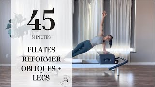 Pilates Reformer  Intermediate  Obliques  Legs [upl. by Notslah]