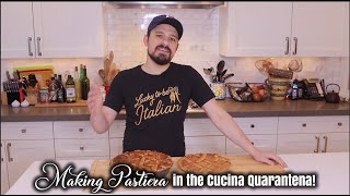 quotBaking Italian American Easter Grain Piequot Pastiera in the Cucina Quarantena [upl. by Anpas]