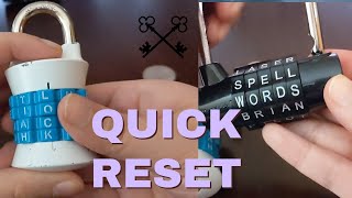 How To Reset Letter Word Combo Tutorial  Lock Reset Series [upl. by Pournaras756]