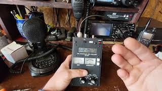 MFJ269 Antenna analyzer sweeping Mfj EFHW antenna with coax [upl. by Reilamag]