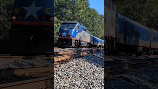 Amtrak Piedmont train P073 arrives Cary NC at Fetner North 9232024 [upl. by Suiddaht]