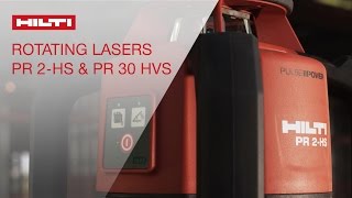 INTRODUCING the Hilti rotating lasers PR 2HS and PR 30HVS [upl. by Melan18]