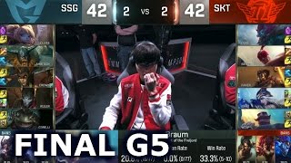 SKT vs SSG  Game 5 Grand Finals Worlds 2016  LoL S6 World Championship Samsung vs SK Telecom T1 G5 [upl. by Simmons]