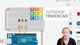 LEDs amp Breadboards With Arduino in Tinkercad [upl. by Schoenberg]