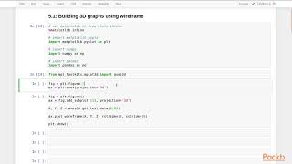 Data Visualization Recipes with Python amp Matplotlib3Build 3D Graphs Using Wireframe  packtpubcom [upl. by Nayt]