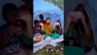 Riska Vlog Kemping Pake Tenda ada Tili Tili Boom [upl. by Alper]