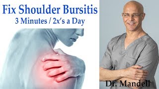 Fix Shoulder Bursitis Decompression Exercise in 3 Mins2xs Day Revised  Dr Alan Mandell DC [upl. by Areem]