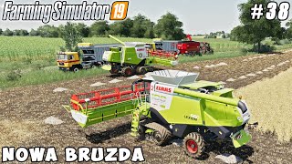 Soybean harvesting baling amp sale soybean straw  Nowa Bruzda  Farming simulator 19  Timelapse 38 [upl. by Eachelle282]