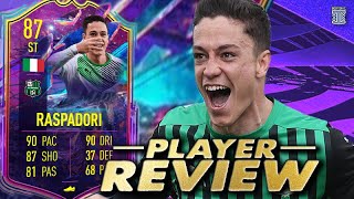 87 FUTURE STARS RASPADORI PLAYER REVIEW FUTURE STARS RASPADORI  FIFA 22 ULTIMATE TEAM [upl. by Ilenna95]