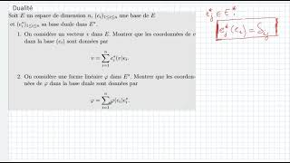 Premier exercice sur la dualité [upl. by Ynhoj856]